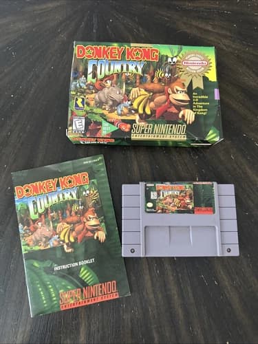 Super Nintendo SNES Game Donkey Kong Country CIB Complete In Box