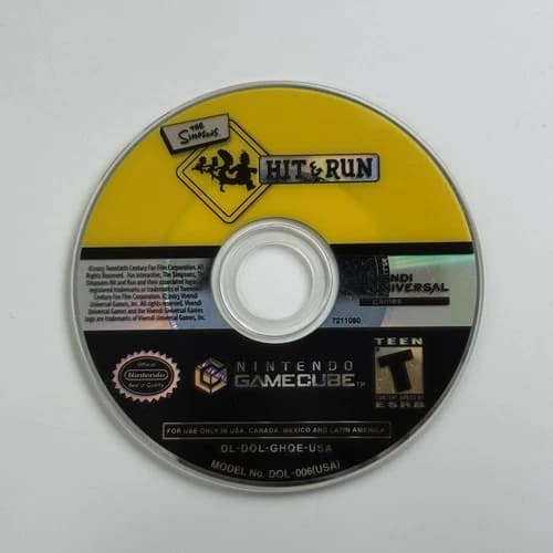 The Simpsons: Hit And Run (Nintendo GameCube, 2003) Disc Only