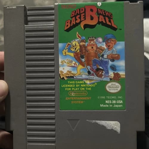 Bad News Baseball NES Nintendo Video Game Cartridge Tecmo