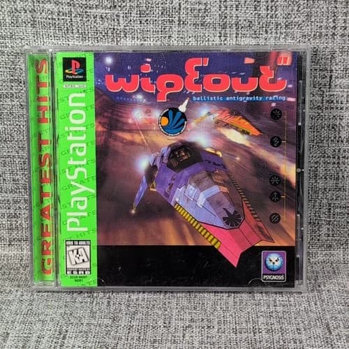 WipEout (Sony PlayStation 1, 1996) CIB W/ Manual Tested Working Greatest Hits