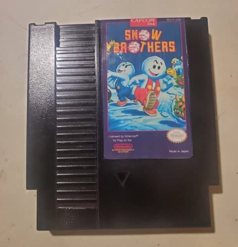 Snow Brothers Bros. NES Nintendo Entertainment System NTSC Black shell