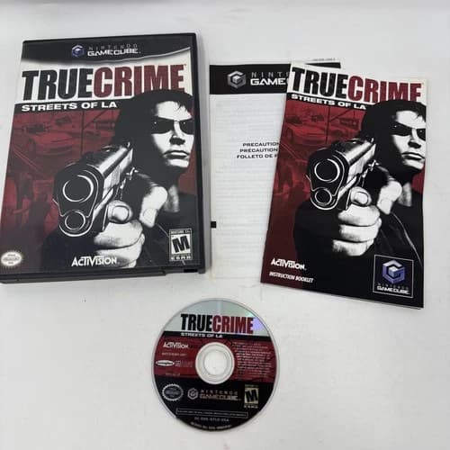 True Crime Streets of L.A. Nintendo GameCube COMPLETE CIB with Manual