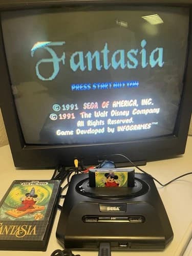 Fantasia (Sega Genesis, 1991) Tested Working Cib