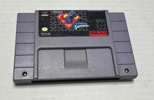 The Death and Return of Superman SNES Super Nintendo Tested Working