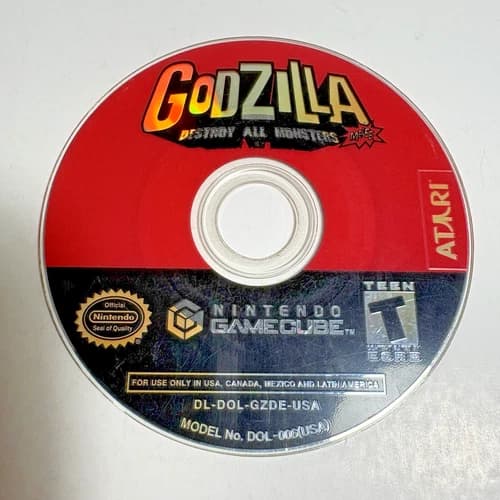 Godzilla Destroy All Monsters Melee (Nintendo Gamecube) DISC ONLY Loose Tested