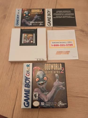 Oddworld Adventures 2 (Nintendo Game Boy Color, 1999) Complete CIB Authentic