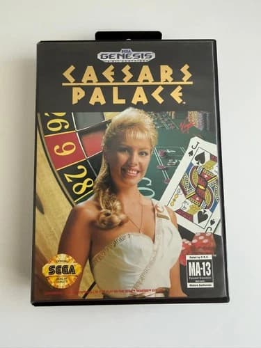 Caesars Palace (Sega Genesis, 1993) Complete CIB Manual Tested