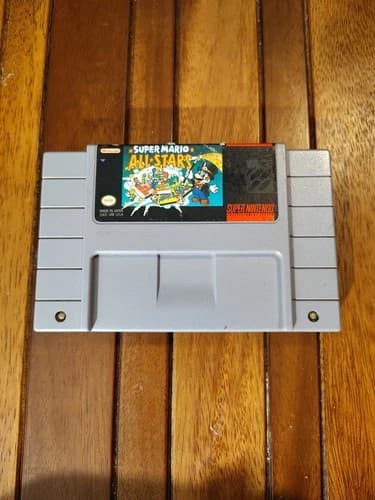 Super Mario All-Stars Nintendo SNES Mario Bro 1 2 3 Cleaned & Tested Authentic