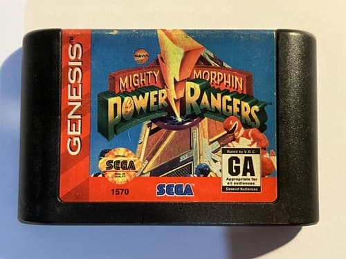 Mighty Morphin Power Rangers (Sega Genesis) Authentic Cartridge Only