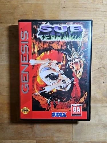 Sub Terrania (Sega Genesis, 1994) Complete In Box CIB