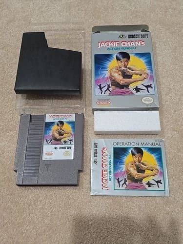 Jackie Chan’s Action Kung Fu NES Nintendo Jackie Chan 1990 CIB Complete USA