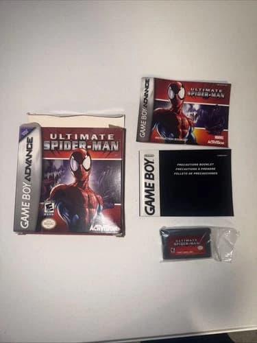 GBA Ultimate Spider-Man (Nintendo Game Boy Advance, 2005) COMPLETE w/ Box manual