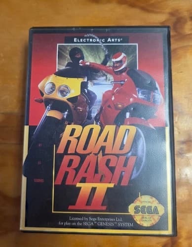 Road Rash II (Sega Genesis, 1992) CIB Complete in box, EXCELLENT!
