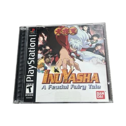 Inuyasha: A Feudal Fairy Tale (Sony PS1 Playstation 2003) CIB W/ Reg RESURFACED