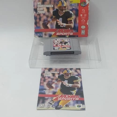 Nintendo 64 NFL Quarterback Club 2000 N64 Complete CIB W Box Protector Tested
