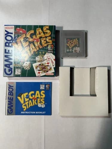 Vegas Stakes (Nintendo Game Boy, 1995) CIB Complete in Box – Tested & Working