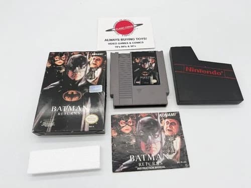 Batman Returns Nintendo NES Complete CIB Video Game Works