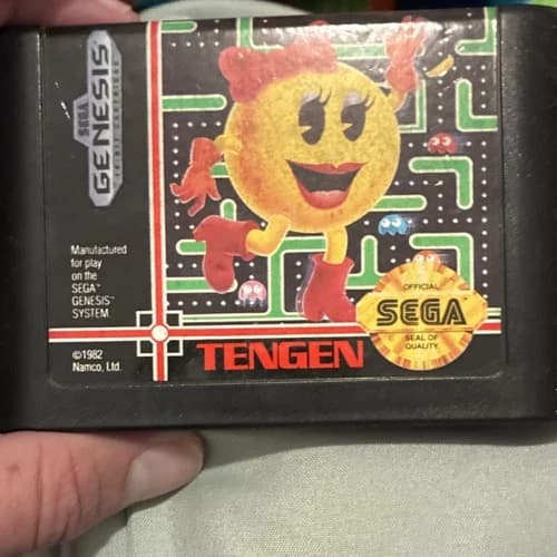 SEGA Tengen Ms. Pac-Man 6-Pak Sonic Spinball NFL Sega Genesis Multiplayer NTSC-…