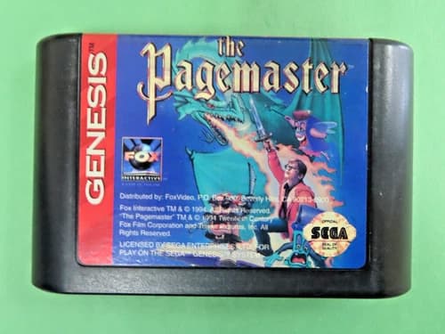 THE PAGEMASTER 1994 SEGA GENESIS VIDEO GAME TESTED WORKS