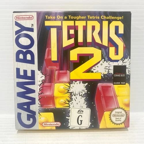 Tetris 2 + Box, Manual - Nintendo Game Boy - Tested & Working - Free Postage