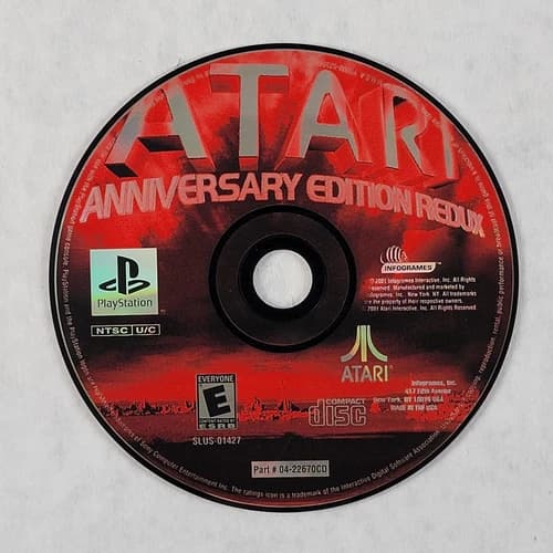 Atari Anniversary Edition Redux - Loose Sony PS1 Playstation 1 Disc