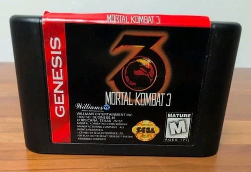 Mortal Kombat 3 (Sega Genesis, 1995) Cartridge Only Authentic Tested