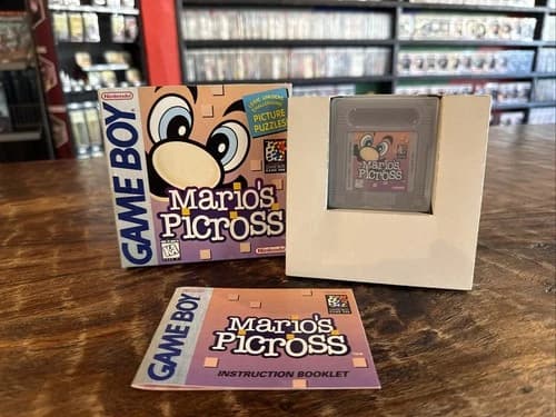 Mario’s Picross Nintendo Gameboy Complete In Box CIB Authentic & Tested