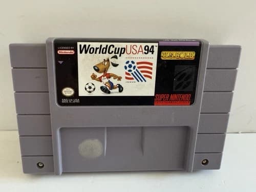 World Cup Soccer USA 94 Super Nintendo SNES, 1994 Authentic Cartridge Tested