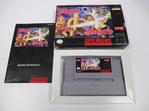 Magic Sword (Nintendo SNES) Cib Complete In Box w/ Manual TESTED Authentic