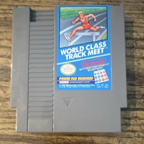 Nintendo World Class Track Meet NES Game Cartridge NTSC-U/C Power Pad Required