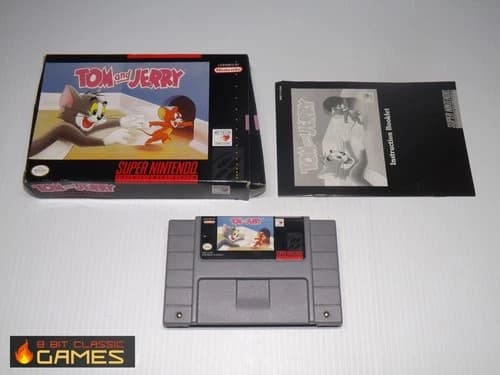 Tom and Jerry COMPLETE BOX - SUPER NINTENDO SNES - 1223a