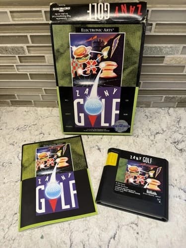 Zany Golf Sega Genesis 1990 CIB Complete In Box Electronic Arts - Tested