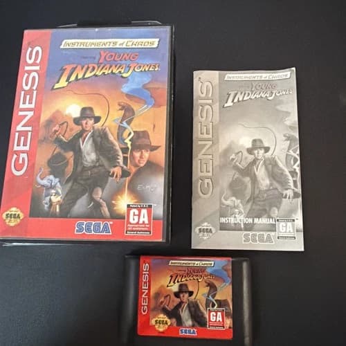 Instruments of Chaos Starring Young Indiana Jones (Sega Genesis, 1994) Cib