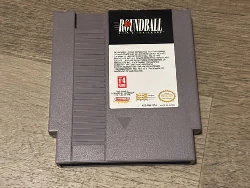 Roundball 2 On 2 Challenge Nintendo Nes Cleaned & Tested Authentic