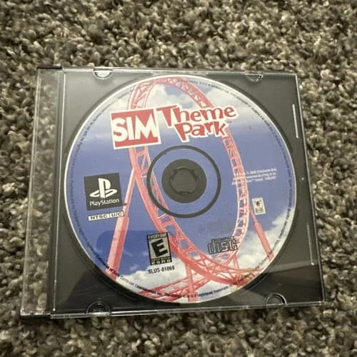 Sony PlayStation 1 PS1 Disc SIM Theme Park Game Disc Only Tested Working