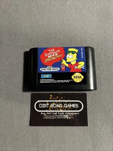 Simpsons Bart vs. The Space Mutants (Sega Genesis, 1992) Cart Only Tested