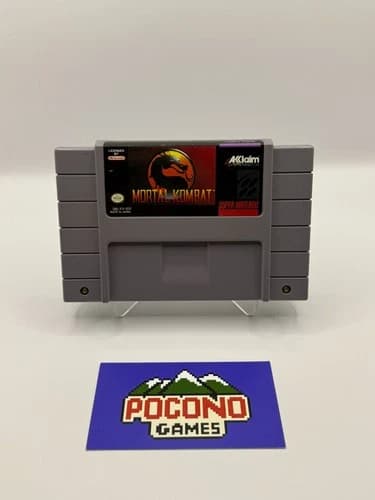 Mortal Kombat (Super Nintendo, 1993) SNES, CLEAN, Tested and Working