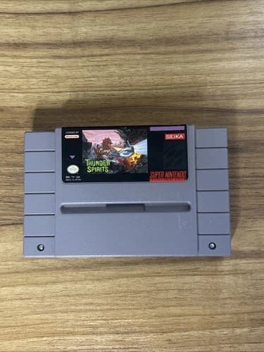 Super Nintendo Thunder Spirits SNES Tested Authentic Seika Game Only Tested A-1
