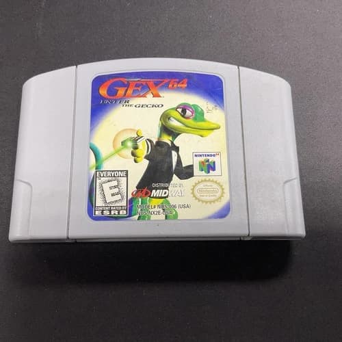 Gex 64 : Enter The Gecko ( Nintendo 64 N64 1998 ) Authentic Tested Game Only