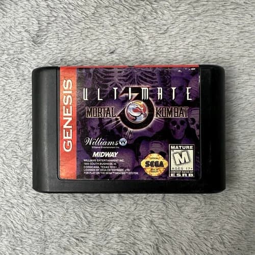 Ultimate Mortal Kombat 3 Sega Genesis Video Game Fighting Multiplayer