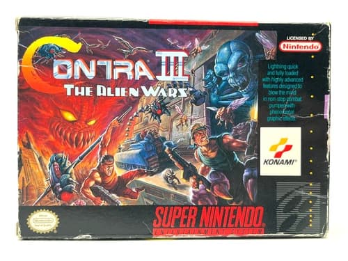 SNES Super Nintendo Contra 3 III: The Alien Wars (1992) COMPLETE *FREE SHIPPING*