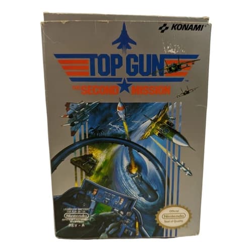 Top Gun 2 Second Mission Nintendo NES Box Manual Complete