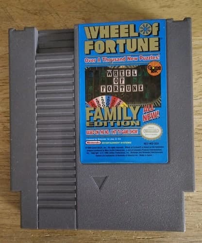 Wheel of Fortune -- Family Edition (Nintendo Entertainment System, 1990) Cart