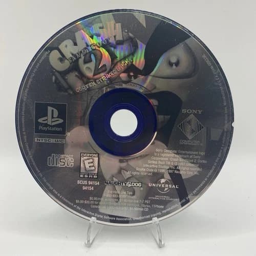 Crash Bandicoot 2 Cortex Strikes Back Playstation PS1, Disc Only, Tested Works