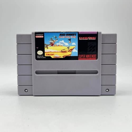 SNES Super Nintendo Road Runner’s Death Valley Rally Tested Working Looney Tunes