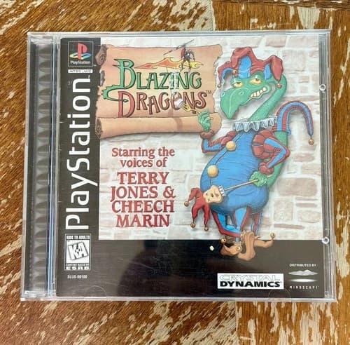 Blazing Dragons (Sony PlayStation 1 PS1, 1996) Complete VG Tested Game Rare