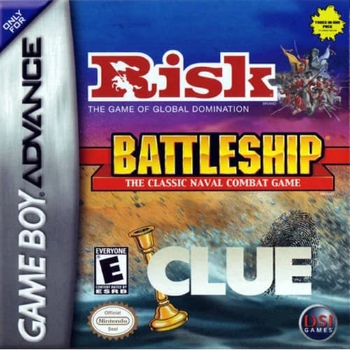 Risk/ Battleship/ Clue (Game Boy Advance) Cart Only