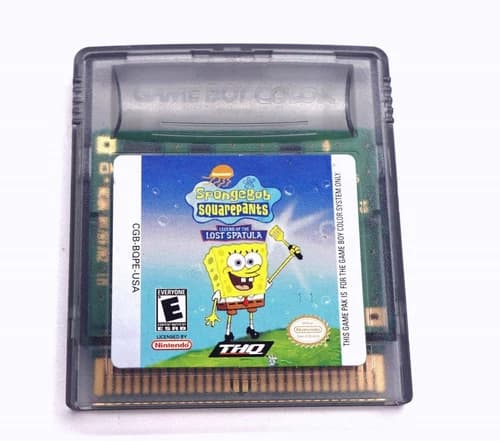 SpongeBob Squarepants Legend of the Lost Spatula Game Boy Color Tested & Works!