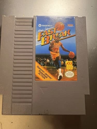 Authentic NES Magic Johnson Fast Break Cartridge Tested Working