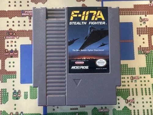 NES Nintendo F-117A Stealth Fighter Cart GENUINE AUTHENTIC TESTED